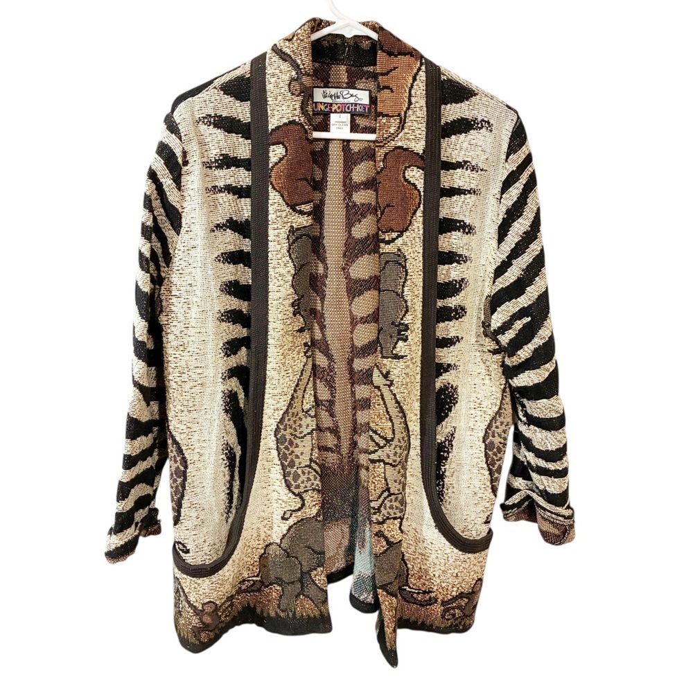 It’s in the Bag Unge-Potch-Ket Tapestry Safari Animal Theme Jacket Cotton Pocket